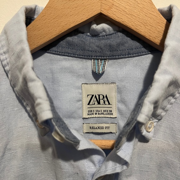 Zara Relaxed Fit SS Button up - Picture 2 of 3